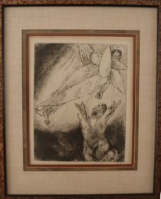 Marc Chagall, 1957, Jacob's Dream, Etching Print, Limited Edition, Signed