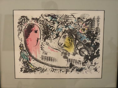 Marc Chagall, Mid-20th Century, The Circus Color Lithograph