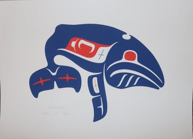 Francis Horne Sr. (Panze), 1981, Humpback Whale Serigraph, Limited Edition 121/395,