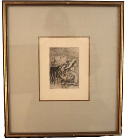 Pierre-Auguste Renoir, Black & White Etching, Figurative, Print, Signed