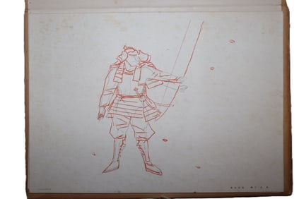 Japanese Edo Period Drawings Book, Samurai & Portrait Art, Original