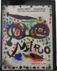 Joan Miró, 1966, Graphics Philadelphia Museum of Art, Exhibition Poster, Abstract, Print
