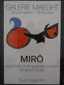 Joan Miró, 1976, Printed Signature, Eaux-Fortes et Lithographies Récentes, Lithograph Poster