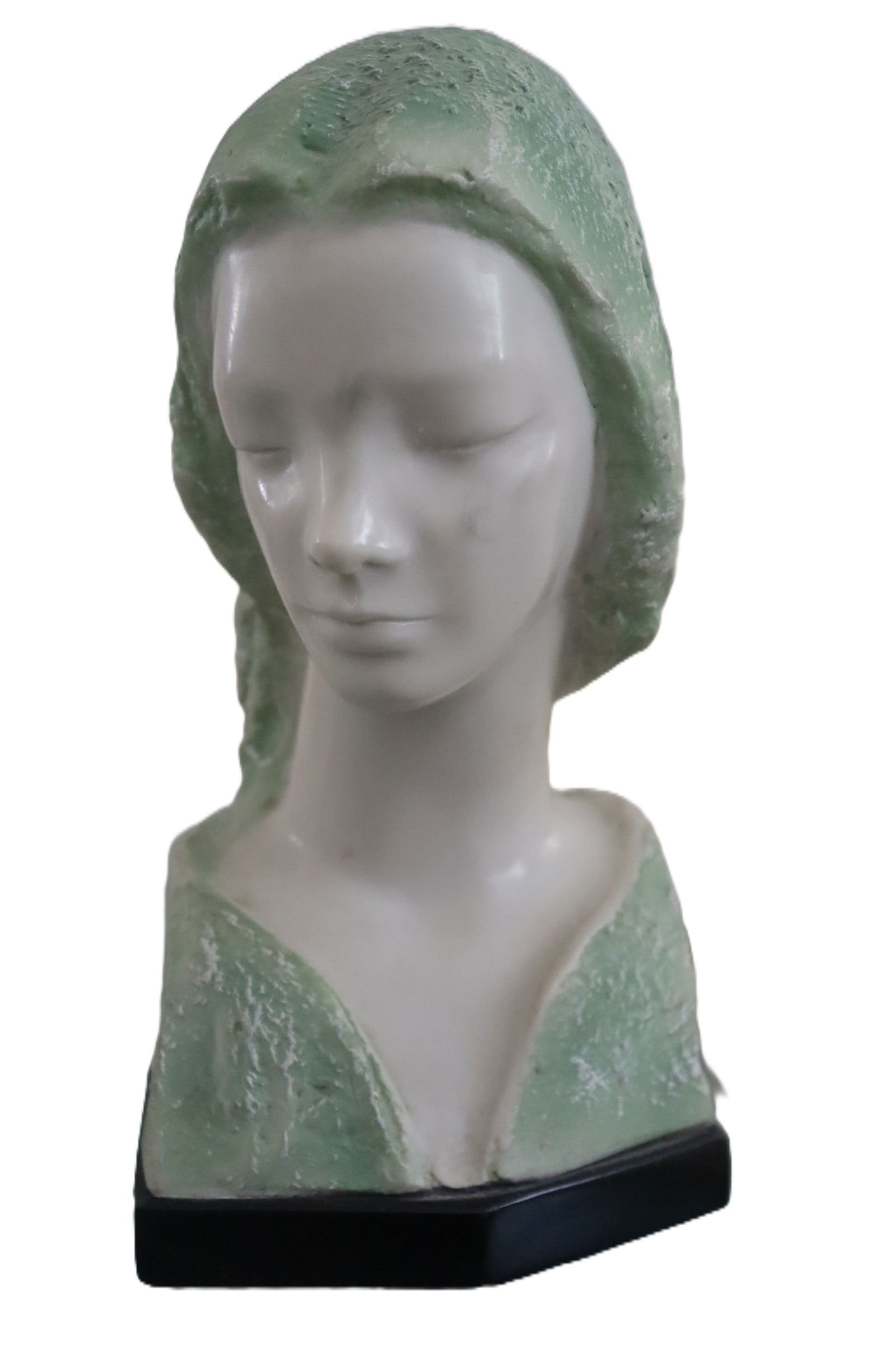 Vincent Glinsky, 1960s, Signed, The Dreamer, Bust Sculpture, American Modern Art, Resin Plaster: Artist: Vincent Glinsky Description: Vincent Glinsky, 1960s, Signed, The Dreamer,