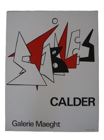 Alexander Calder, 1971, Galerie Maeght Exhibition Poster, Vintage Art Print, Abstract Shapes