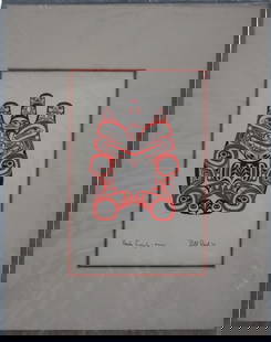 Bill Reid, 1973, Signed, Haida Grizzly Huaji, Canadian, Haida Northwest Coast Native American: Artist: Bill Reid Description: Bill Reid, 1973, Signed, Haida Grizzly Huaji, Cana