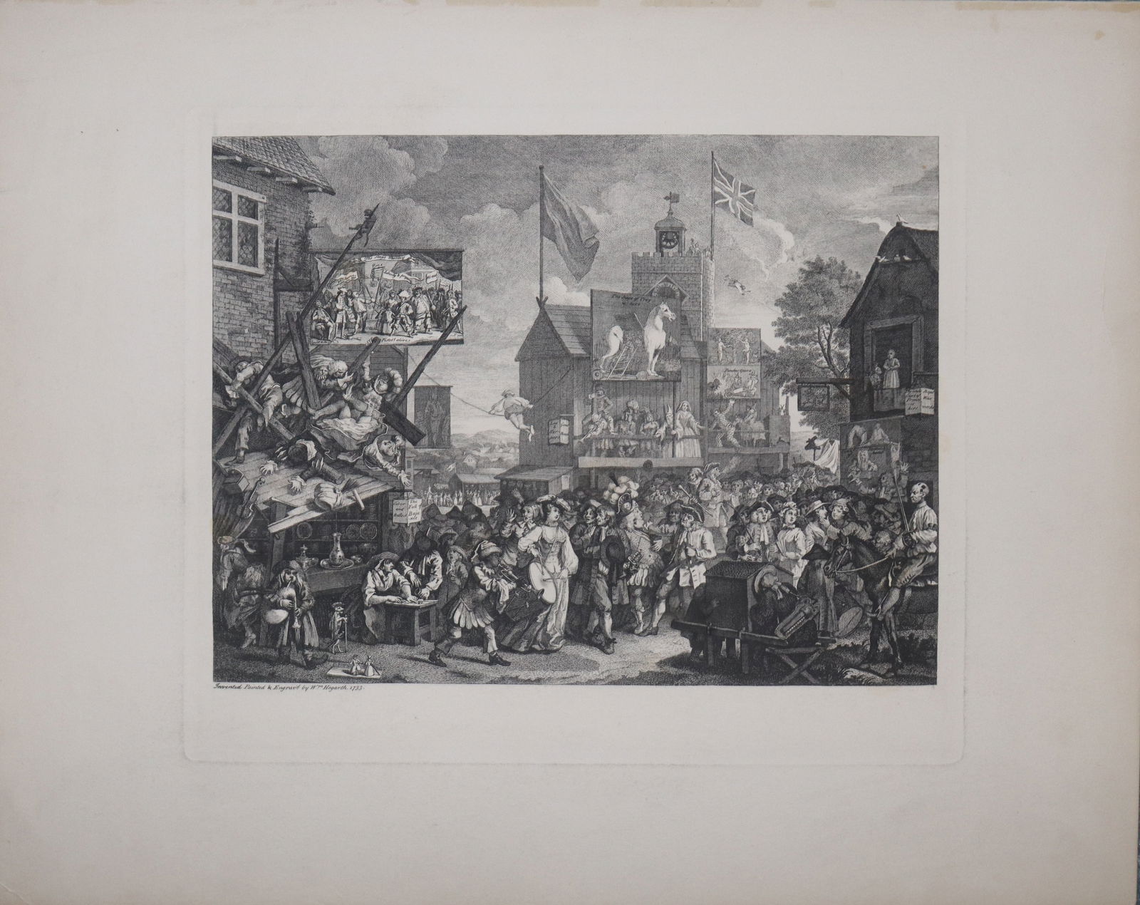 William Hogarth, Southwark Fair, Engraving, Signed: Artist: William Hogarth Description: William Hogarth, Southwark Fair, Engraving,