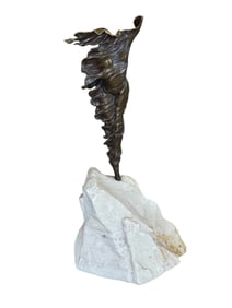 Jeffrey A. Fowler, Stormy, Figurative Sculpture, Bronze Sculpture, Original, Signed