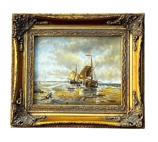 c. 1900, Marine Seascape, Painting, Fine Art, Collectible