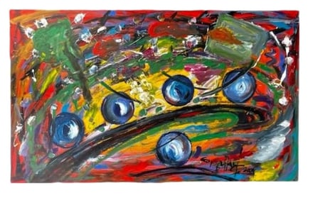 c. 2023, Signed, Abstract Expressionist Painting, Contemporary Fine Art