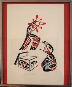 c. 1981, Signed, Northwest Coast Art, Serigraph, L.E. 118/250, Kwakwaka'wakw, Indigenous, Paper