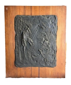 Robert Cremean - Relief # 5 - Bronze Relief on Wood