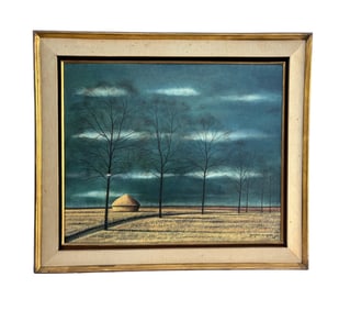 Jean-Pierre Capron - Hut with Trees - Oil Painting