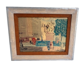 Charles Cobelle - Washington Square City Scape - Oil Painting