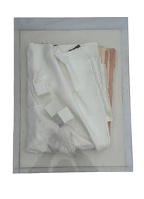 Abstract Cast Paper Art Piece - Framed