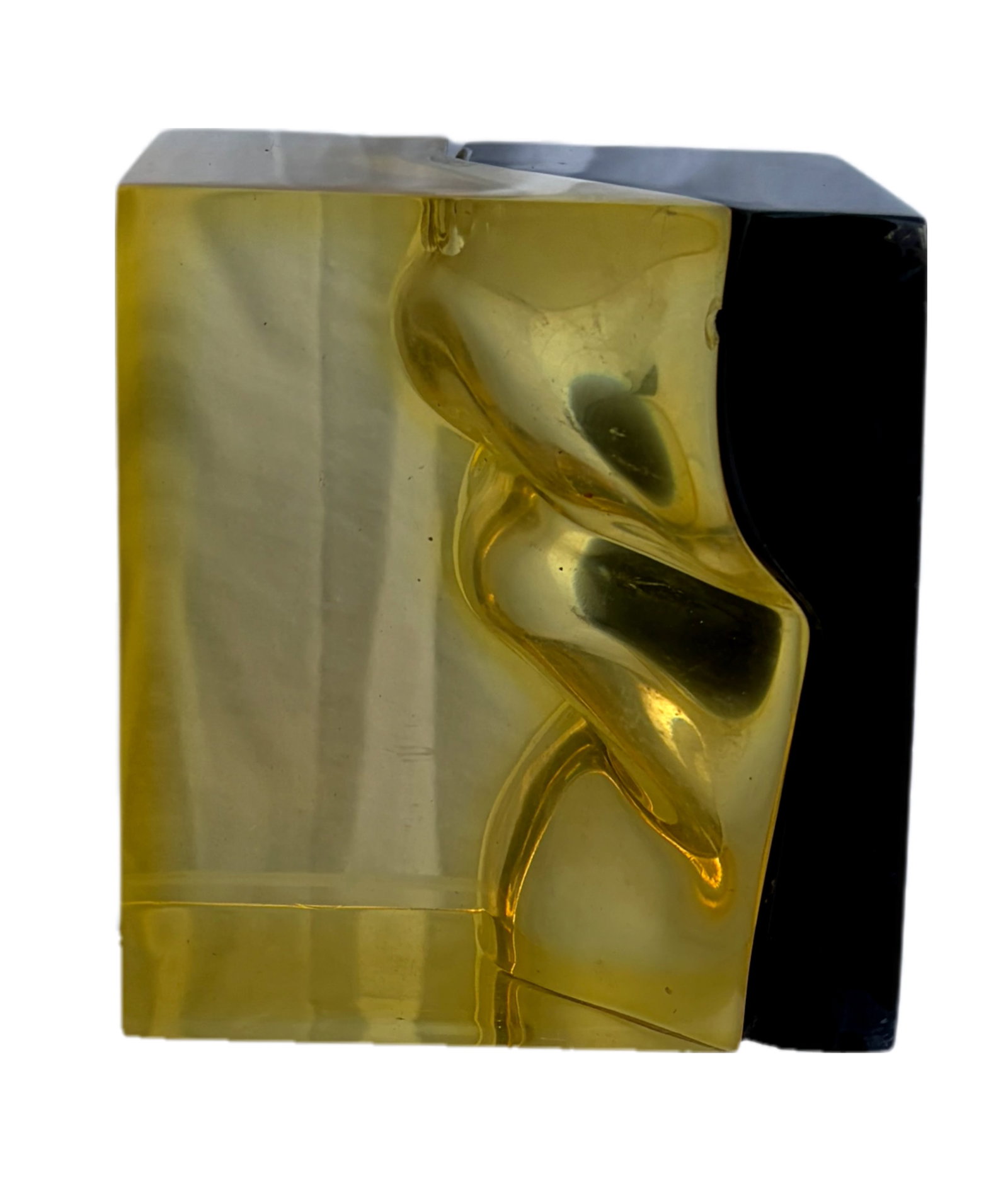 Richard Pepitone - Acrylic Sculpture - Signed: Artist: Richard Pepitone (American, Born 1936) Year: 1979 Medium: Acrylic Edition: 3 / 3 Dimensions: 3 3/4 x 4 1/4 x 3in Description: signed, dated and numbered (on black acrylic) acrylic, in two part