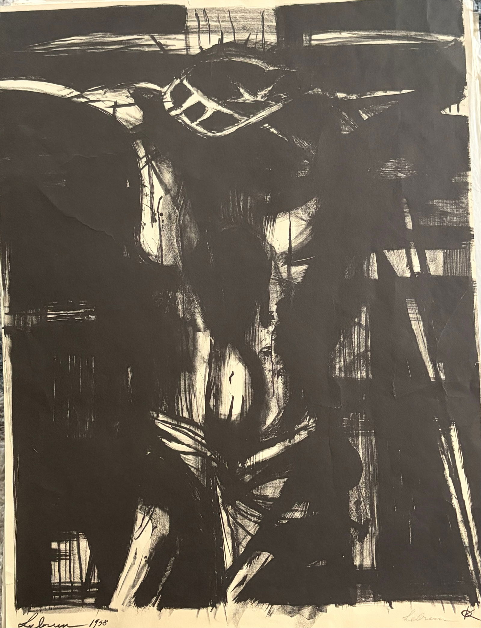 Rico Lebrun - Dark Crucifiction - Signed Lithograph (1 of 2)