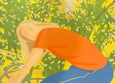 Bicycle Rider (Bicycling in Central Park) by the American artist Alex Katz.