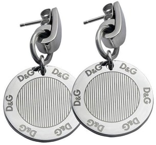 Dolce and Gabbana gorgeous iconic circle pierced earrings.