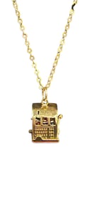 14k Gold 19.5" Chain with Vintage Working Cash Register Pendant