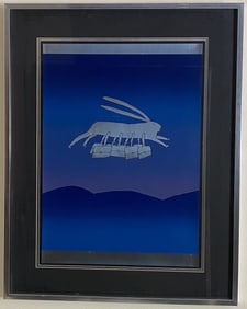 Jean-Michel Folon - Rabbit 1974 - Serigraph