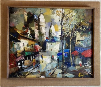 Biget - Paris Scene - Oil Painting