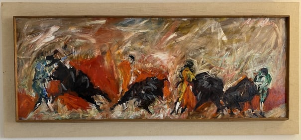 Bullfighting Scene - Expressionism Oil Painting
