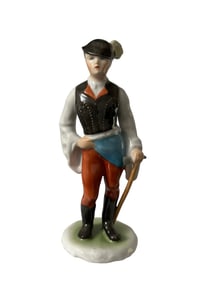 Herend Hungary Mountain Climber - Handpainted Porcelain Signed 5812