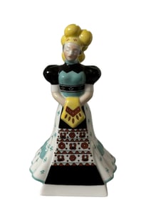 Herend Hungary Hungarian peasant woman - Handpainted Porcelain Signed 05404