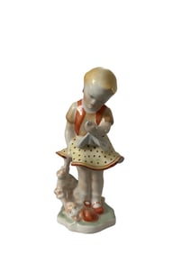 Herend Hungary Doll's Destiny - Handpainted Porcelain Signed 5844