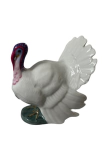 Herend Hungary Turkey Figurine C Natural - Handpainted Porcelain Signed 05077