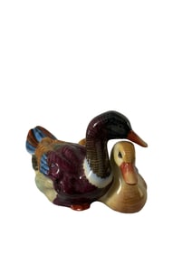 Herend Hungary Pair of Wild Ducks - Handpainted Porcelain Signed 5036