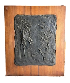 Robert Cremean - Relief # 5 - Bronze Relief on Wood