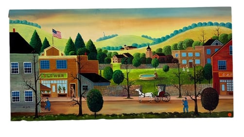 Simon Zoto - Colorful Landscape - Oil Painting