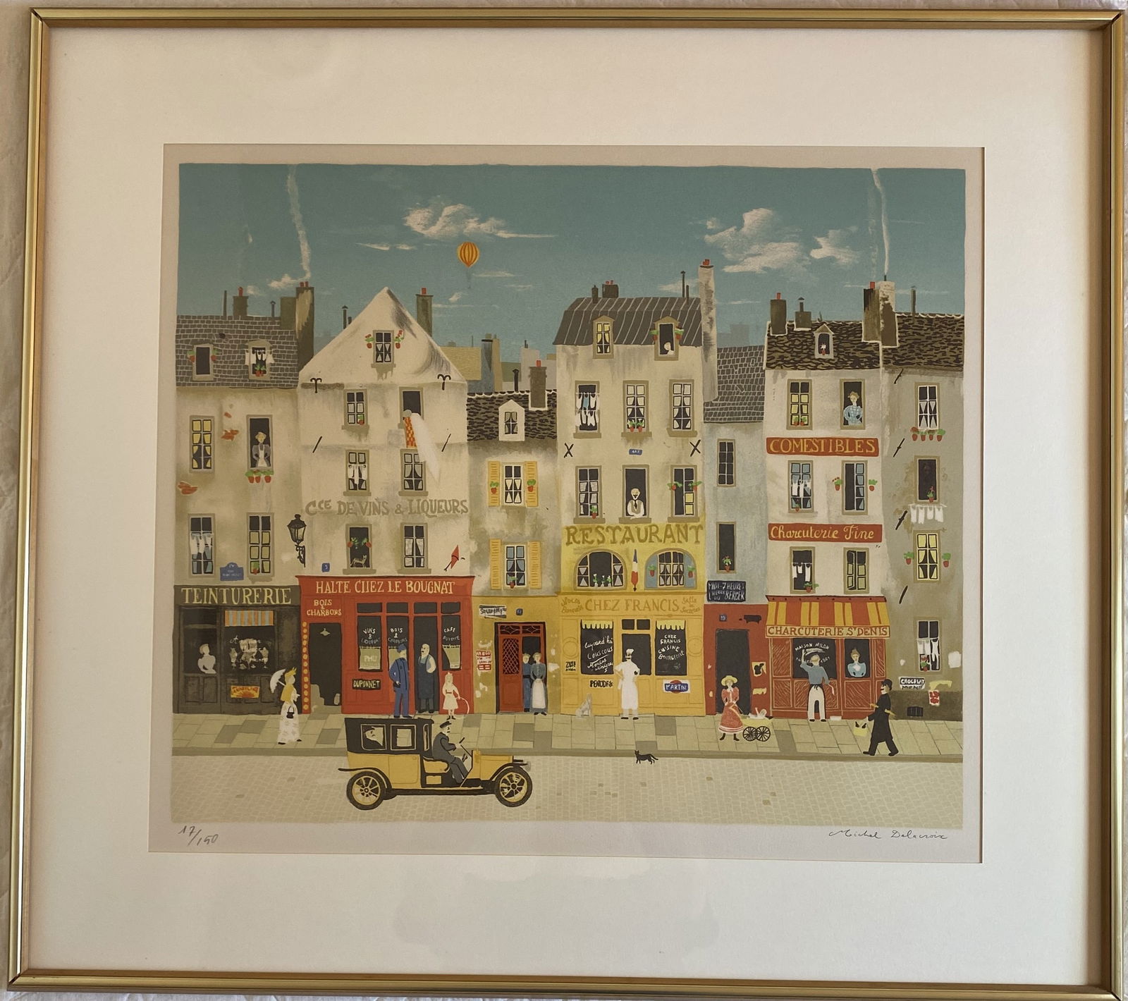 Michel Delacroix - Paris Street Scene - Lithograph (1 of 1)