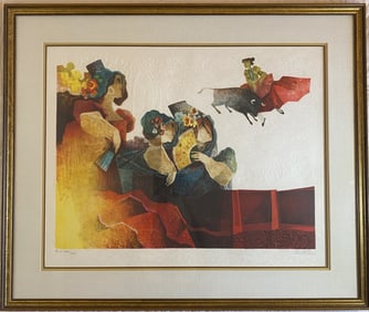 Alvar Sunol - Women & Bullfighters / Carmen Duo Finale - Lithograph