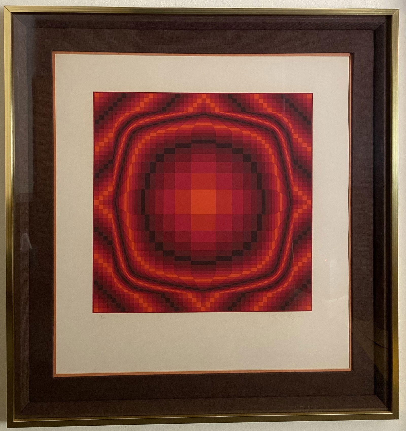 Victor Vasarely - Rell 1965 (Neon Light) - Lithograph (1 of 2)