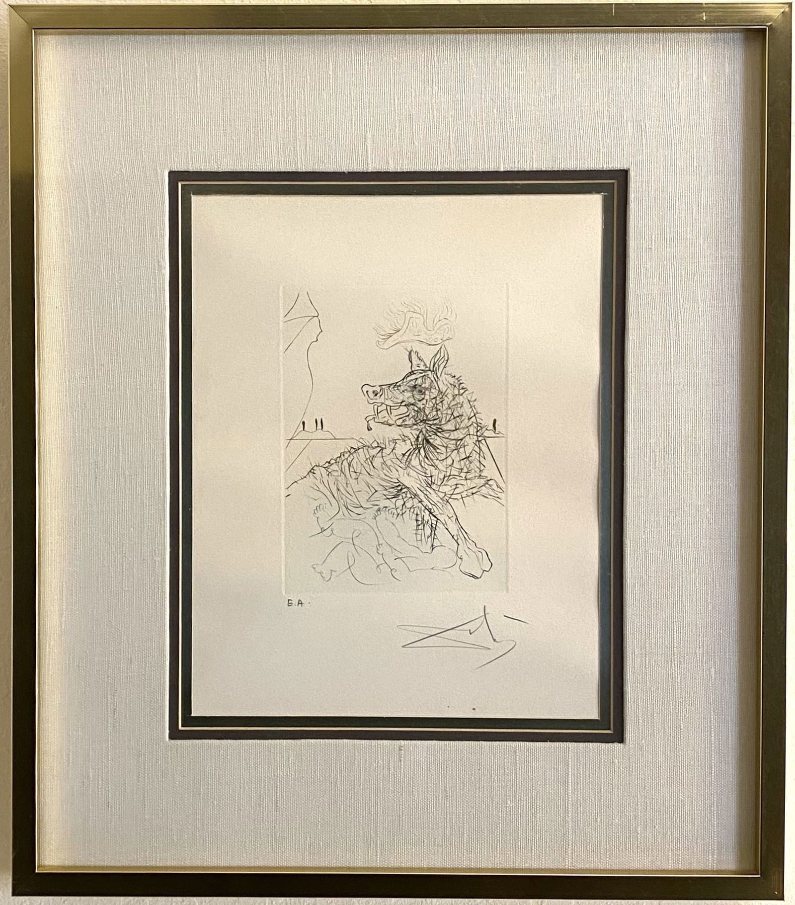 Salvador Dali - Shakespeare: Richard III - Artist Proof Etching: Artist: Salvador Dali Title: Richard III Year: 1971 Medium: Lithograph, Signed w/ COA Edition: Artist Proof E.A. Dimensions: Framed - 19H x 16.5W Image - 11H x 8.5W Shipping from: Newport Beach, CA