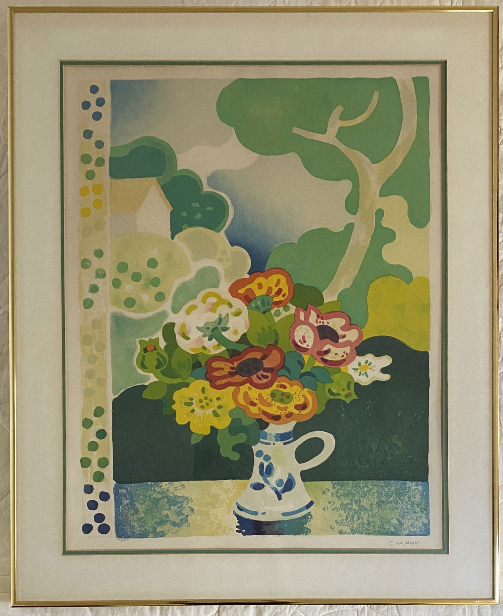 Guy Charon - Le Petite Vase Bleu - Signed Lithograph (1 of 2)