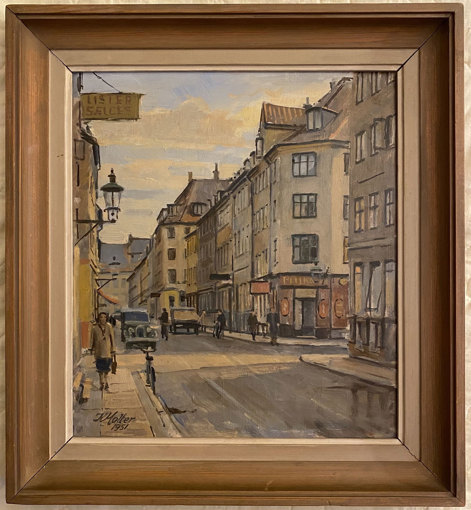 K Molter - Copenhagen Scene 1951 #1 - Oil Painting (1 of 1)