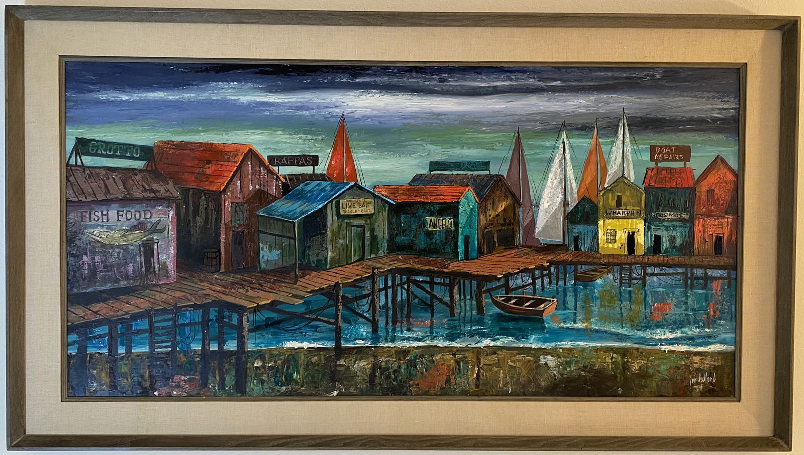Jen Holland - Monterey Wharf - Oil Painting (1 of 1)