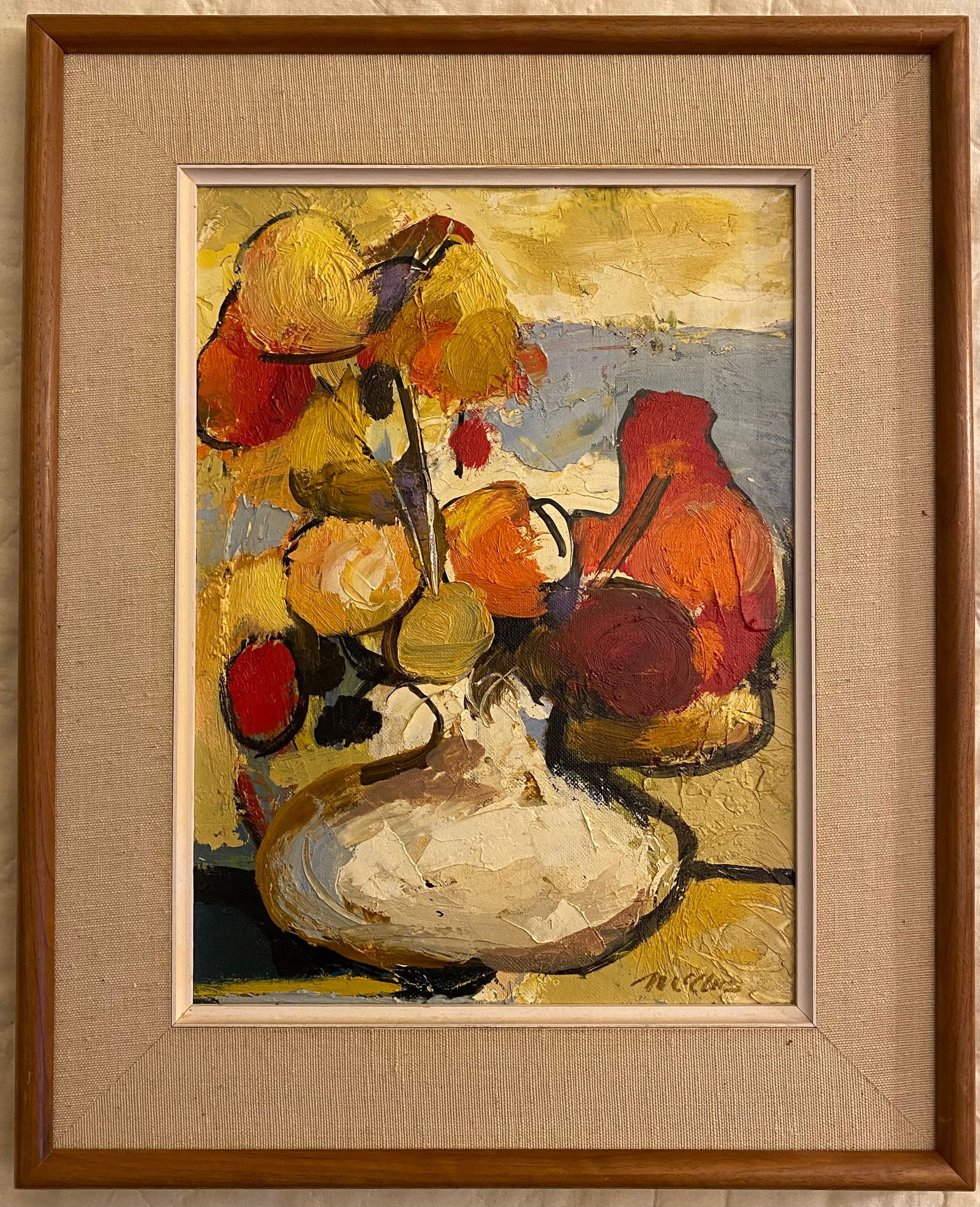 Flowers in a Vase - Signed Oil Painting (1 of 1)