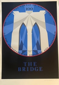 Robert Indiana “The Bridge pencil signed screen print New York, New York Series.