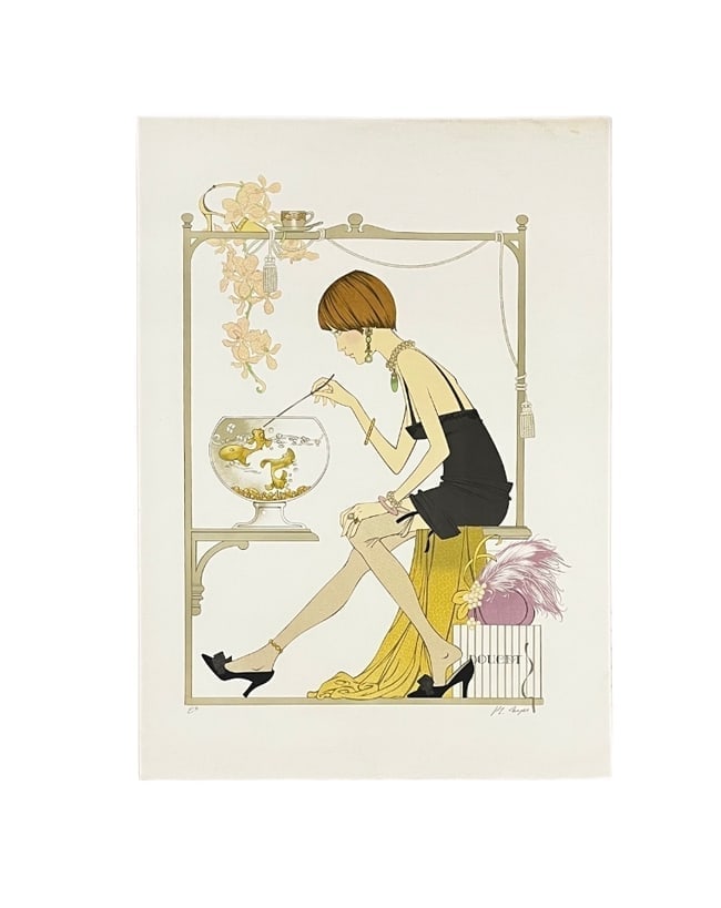 Philippe Henri Noyer "Le Doucet" 22" x 30" Artists Proof: Philippe Henri Noyer "Le Doucet" 22" x 30". | Ships from Rancho Mirage, CA