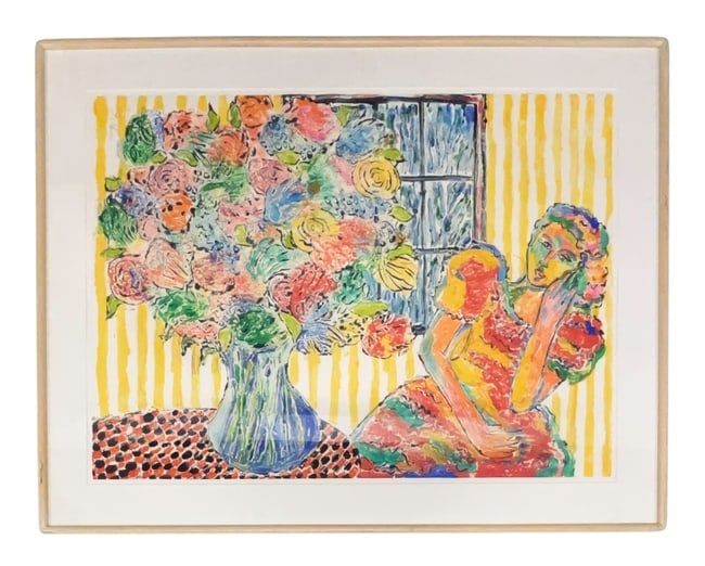 Susan Bush, Oil Monoprint, Signed (1 of 4)