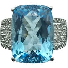 Sterling Silver Blue Topaz Ring (1 of 3)