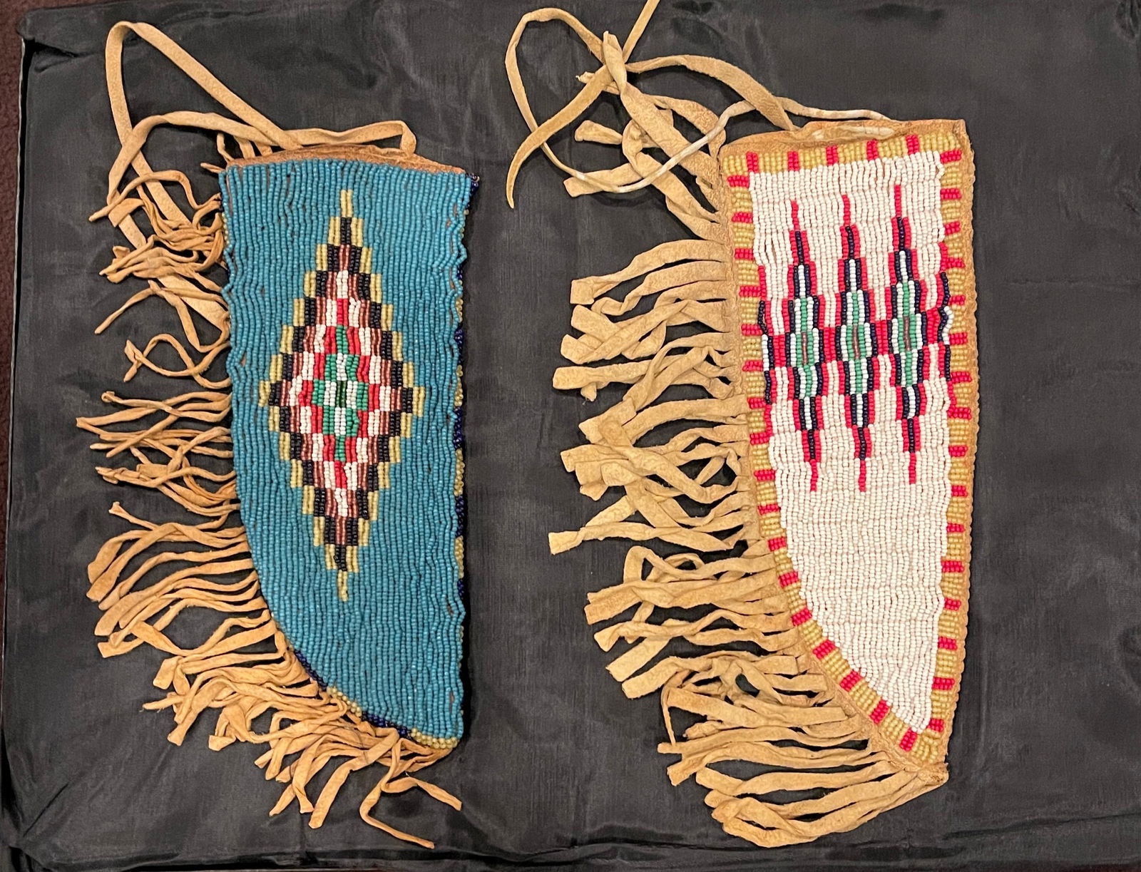 Native American Plains Beaded Knife Sheaths w Display Case (1 of 9)