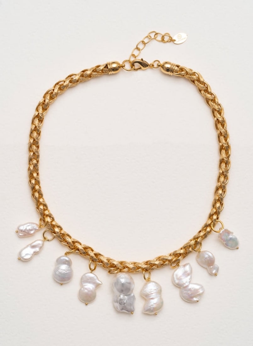 18k Gold Silver Cristina Sabatini Designer Necklace New w Tag