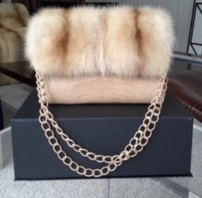 Nancy Gonzalez crocodile & sable handbag, new with tags, and never used.