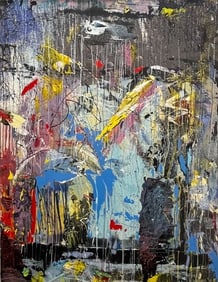 Ron Morris - Abstract Painting - Second Coming - 1982